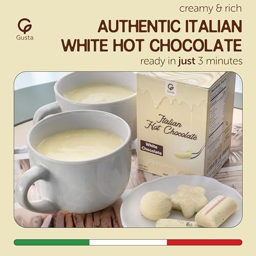 Italian White Hot Chocolate – Sweet & Creamy Cocoa Drink Mix - Authentic Made in Italy - Festive Hot Cocoa Treat for Holidays & Celebrations – 10 Packets