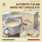 Italian White Hot Chocolate – Sweet & Creamy Cocoa Drink Mix - Authentic Made in Italy - Festive Hot Cocoa Treat for Holidays & Celebrations – 10 Packets