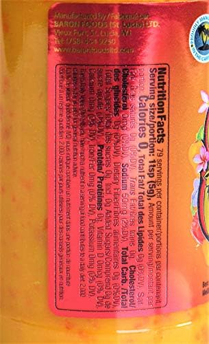 Baron West Indian Hot Sauce 14oz (397 g) 2-Pack – Product of St. Lucia – Curated & Packaged by ODatzGood