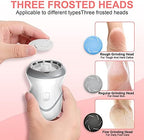 Professional Electric Feet Callus Remover,Portable Rechargeable Foot File Pedicure Tools with Vacuum Adsorption Foot Grinder 2 Speed 3 Grinding Heads, Ideal for Dead Skin/Powerful Exfoliation