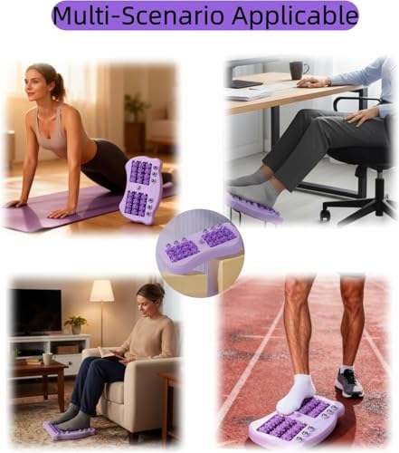 Foot Massage Roller, Portable Reflexology Massager for Relieve Pain from Plantar Fasciitis and Improved Circulation,Three Massage Techniques for Relax Muscles Suitable for Home Office Use (Pink)