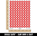 Spaghetti and Meatballs Italian Pasta 200+ Round Stickers - Gloss Finish - 0.50" Size - Red
