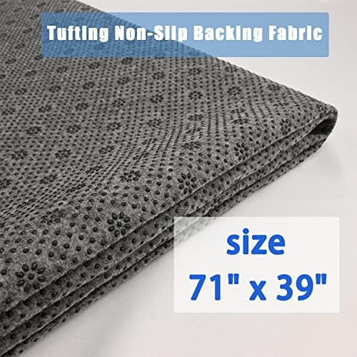 71x39 Inch Non Slip Final Backing Cloth, Vinyl Primary Tufting Cloth Backing Fabric, Non Slip Pad with Plum Blossom Pattern for Carpets Rug Tufting Gun Cushion Punch Needle