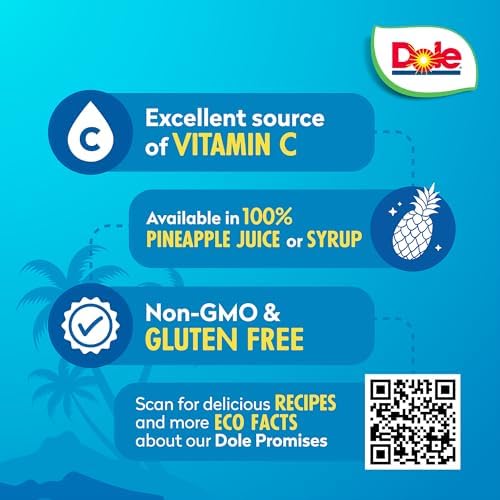 Dole Crushed Pineapple in Heavy Syrup - Dole Canned Fruit - Rich Source of Vitamin C - 8.25 oz Cans - 12 Pack