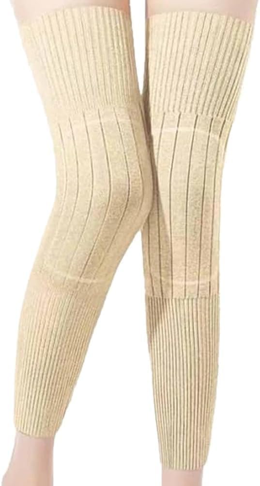Astraeon Knee Pads, Universal Fleece Winter Warm Knee Pads for Men and Women - Thickened Sponge Cover, Soft and Warm Cashmere Pad, Warm Protective Gear, Relieve Winter Joint Pain (2 Pack)(Skin color)