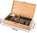 Master Massage 60-Piece Deluxe Hot Stone Set Including Basalt Volcano Rocks, Marble Cold Stones, and Chakra Balancing Tools - Ultimate All-in-One Package Kit for Hot Stone Massage Therapy