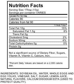 Hellmanns Real Mayonnaise 3/8 oz - 50 packs