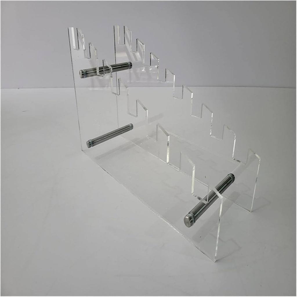 XPLKQXE Floor Tile Display Stand, Clear Acrylic Porcelain Tile Holder Shelf, Easy to Assemble Ceramic Tile Sample Show Rack, Craft Shows Exhibition