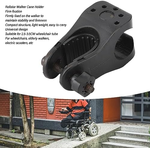 Walking Stick Holder,Rollator Walker Cane Holder Crutches Stick Bracket Crutch Holders Cane Holder Universal Crutches Stick Bracket Accessories,for Drive Rollator, Walker, Wheelcha