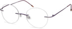 Eyekepper Frameless Reading Glasses Women - Round Rimless Readers Men Purple