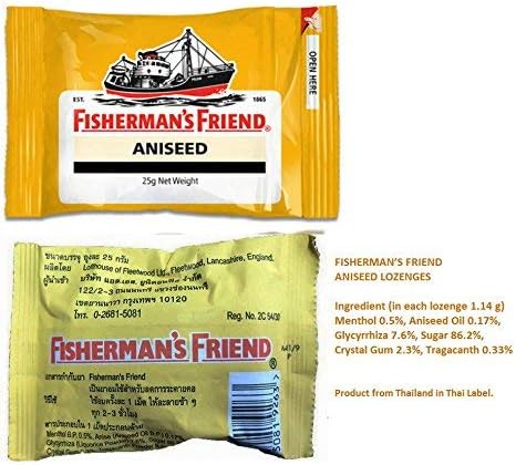 Fisherman's Friend Aniseed Lozenges 25g, (Pack of 6)
