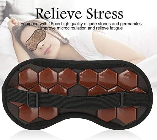 Jade Eye Mask, Anti Aging Face Sleep Eye Mask Jade Mask Jade Stones Cool Sleep Eye Mask Eye Treatment Massager Eye Covers(Germanium stone)