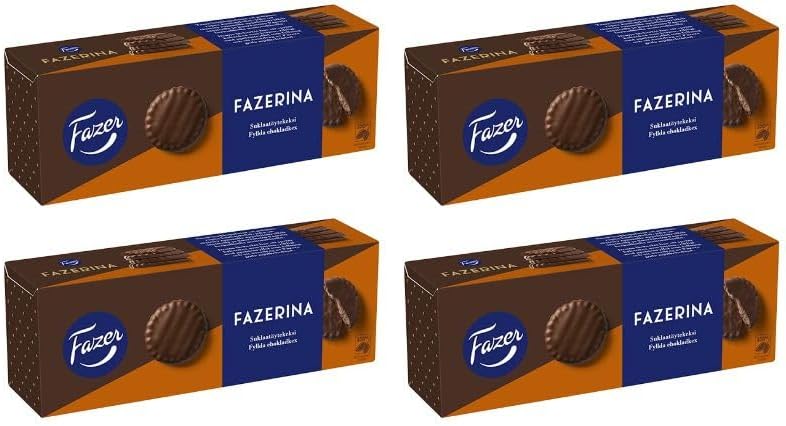 Fazer Fazerina biscuit Chocolate 4 Boxes of 142g 20oz