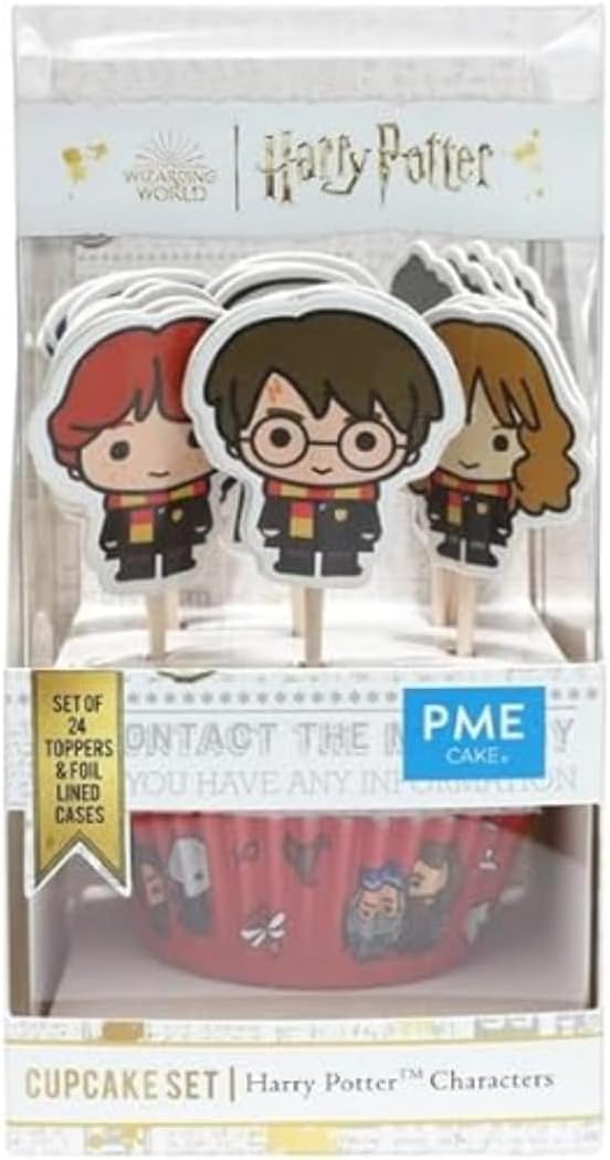 PME Harry Potter Birthday Cupcake Decorating Kit (Set of 24 Cases & Toppers)
