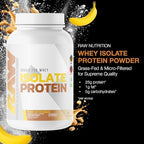 RAW Whey Isolate Protein Powder, Peanut Butter & Banana - 100% Grass-Fed Whey Protein Powder for Muscle Growth & Recovery - Low-Fat, Low Carb, Naturally Flavored & Sweetened - 25 Servings
