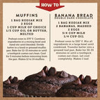 Kodiak Cakes Power Bake Muffin Mix, Double Dark Chocolate, 14 Ounce (Pack of 6)