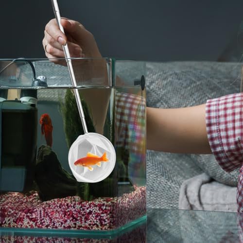 Stainless Steel Retractable Fish Net Set of 4 (4 Sizes), findTop Fine Mesh Aquarium Net for Fish Tank, Small Fish Nets with Durables Handle, Top 4 Models for Freshwater and Saltwater