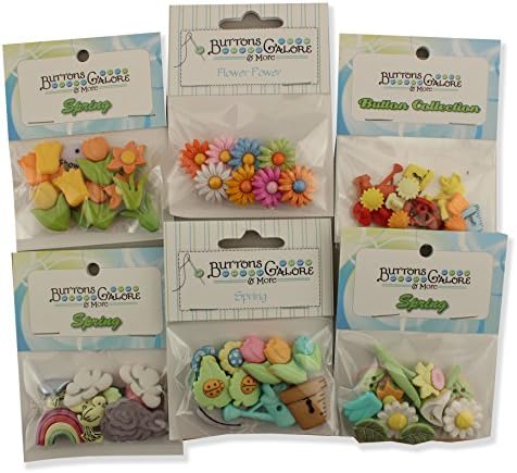 Buttons Galore SPRINGGROUP Spring Button Theme Pack - Set of 6