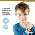 AllerMates Kids Medical Wristband - Sesame Children's Medic Alert Allergy Awareness Bracelet (2 Pack)