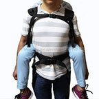 Double Layer Patient Lift Sling Carrier One-Person Transferring Belt for Carrying Up and Down Stairs to Bed,Wheelchair,Chair,Car,Vehicle for Elderly,Handicapped,Disabled,Bedridden (Black, Large)