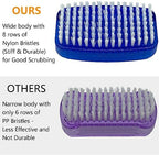 Nail Brush for Cleaning Fingernails 2 Sided Nylon Bristles Fingernail Brush for Cleaning Nail Scrubber Scrub Clean Soft Stiff Nail Scrub Brush, 2 Pack