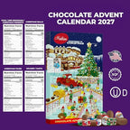 Madelaine Solid Premium Milk Chocolate Santa's Workshop 2025 Countdown Christmas Advent Calendar With 24 Solid Premium Milk Chocolates, 6oz