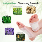 30 PCS Foot Care Pads, Natural Deep Cleansing Foot Patches for Fatigue Relief & Relaxation with Bamboo Vinegar | Ginger | Aloe | Lavender, Natural Sleep Aid & Circulation Support for Daily Basic Care