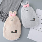 Hot Water Bag Cute Rabbit Hot Water Bottle Bag Hand Warmers Winter Warm Home Office Hot Water Pouch Very Suitable for Girls’ Gifts Warm Artifact (Color : Red)