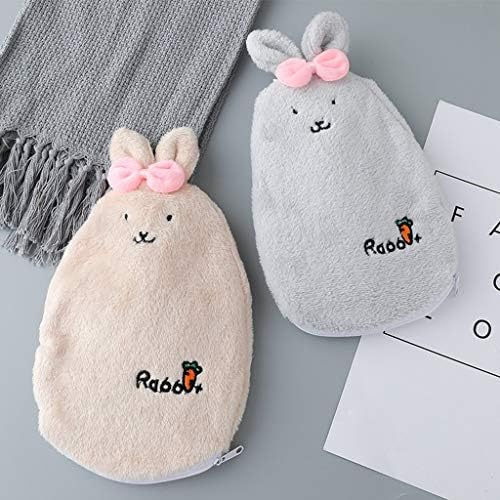 Hot Water Bag Cute Rabbit Hot Water Bottle Bag Hand Warmers Winter Warm Home Office Hot Water Pouch Very Suitable for Girls’ Gifts Warm Artifact (Color : Red)