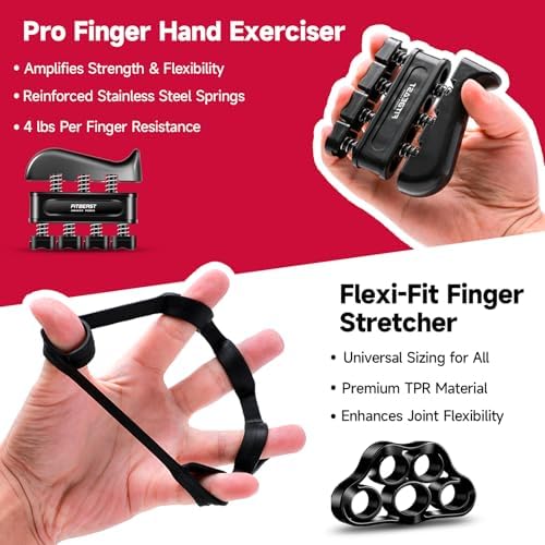 FitBeast Grip Strengthener Forearm Strengthener Hand Grips Strengthener Kit - 5 Pack Adjustable Resistance