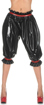 Latex Gummi Rubber Black Long Bloomers Trousers Pants 0.4mm