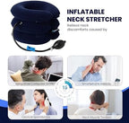 Neck Stretcher, Cervical Traction Device, Neck Traction Device for Neck Pain Relief, Adjustable Inflatable Neck Stretcher Cervical Traction and Neck Brace, Neck Decompression Home Use (Blue)