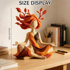 Serenity Growth - Inner Harmony Sculptural Figurine, Meditation Sculpture Figurine, Resin Zen Sculpture for Living Room Bedroom Meditation Room Decor, Relaxation Gift (A)