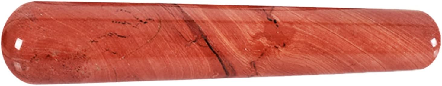 Rose Quartz Wand Natural White Crystal Wand Obsidian Stick Natural Stone Body Stick Face,Red Jasper