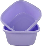 Jekiyo 16 Qt Purple Wash Basin, Large Plastic Tubs, 2-Pack