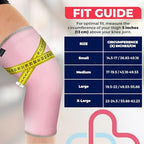 Dr. Arthritis Doctor-Developed Thick Knee Brace Support, Secure Compression Sleeve for Joint Stability (Pink, M)
