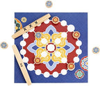 Yut Nori: Korea's Game of Seollal - Korean New Year Family Party Board Games - Greyboard (Mal Pan), Wood Sticks (YUT), Game Pieces (Mal), with Traditional and Bonus Rules - 2-4 Players, 30+ Min