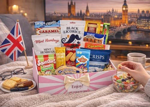 British Snack Care Package - Variety Pack of Treats from UK - Snack Box for Kids and Adults - Gift Basket of Delicious Sweets by Lecsa Specialty Snacks