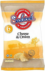 Seabrook Crinkle Cut Crisps - Cheese & Onion (6x25g) - Pack of 2