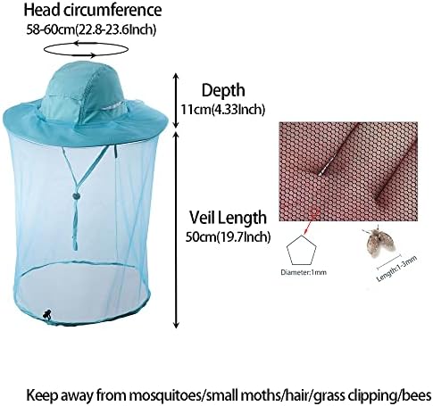 Head net hat Beekeeping Beekeeper bee Veil hat Hunting Netting mesh Hood Cap bee Keeper Catcher Halloween Costume