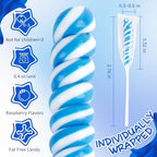 Lollipops Individually Wrapped Bulk - Blue Twisty Lollipops - Kid's Whirley Lollipop Candy for Decorating Birthday, Blueberry Flavor 30 Pack
