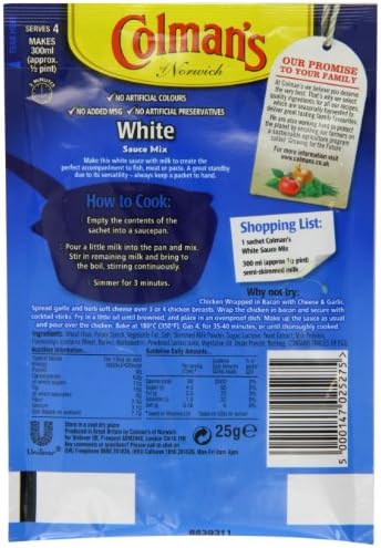 Colmans White Sauce Sachet 25g