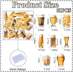 51PCS Edible Cheers and Beers Cupcake Toppers Wafer Paper Beer Mug Cupcake Toppers Edible Beers Cupcake Picks for Beer Festival Theme Party Baby Shower Birthday Decoration Supplies