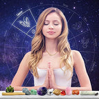 DANCING BEAR Cancer Zodiac Healing Crystals Gift Set, (14 Pc): 9 Stones, 18K Gold-Plated Constellation Necklace, Meteorite, Succulent Candle, Palo Santo Smudge Stick, and Info Guide, Made in The USA