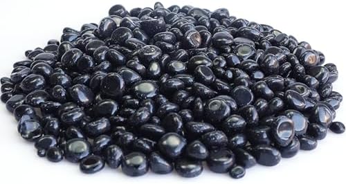 3 Pounds Black Obsidian Polished Stones - Natural Tumbled Gemstones for Vase Filler, Protection, and Jewelry Making