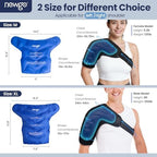 NEWGO Shoulder Ice Pack Wrap - FSA Eligible, Reusable Gel Cold Compression Sleeve for Rotator Cuff, Shoulder Surgery Recovery & Injuries, Tendinitis, Frozen Shoulder - Fits Both Shoulders