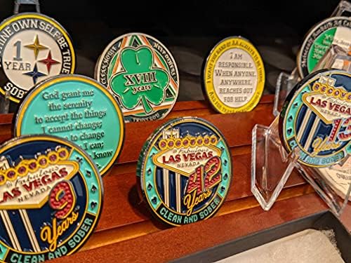 Las Vegas Recovery AA chip Available in Years 1-50 Sober Medallion for 12 Step Programs
