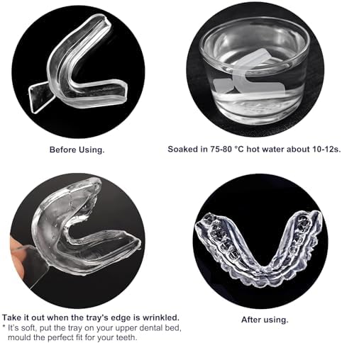 14pcs Dental Trays for Whitening Teeth, Thin Thermoform Moldable Mouth Tray for Teeth Whitening, Teeth Whitener Trays Kits Mouth Guard Care Oral Hygiene Tooth Tool