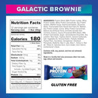 Pure Protein Galactic Brownie Protein Bars – 20g Protein, 3g Sugar, 190 Calories (12 count) Low Sugar* High Protein Snack - Gluten Free - Perfect for a Healthy Snack