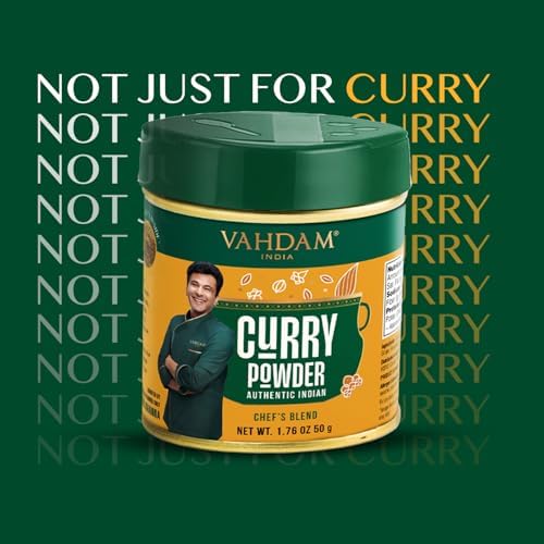 VAHDAM Authentic Indian Curry Powder (50g, 1.76 Oz), Crafted by 8 times Michelin-starred chef Vikas Khanna | 11 Single Origin Spice blend | With Pure Spices and Himalayan Pink Salt